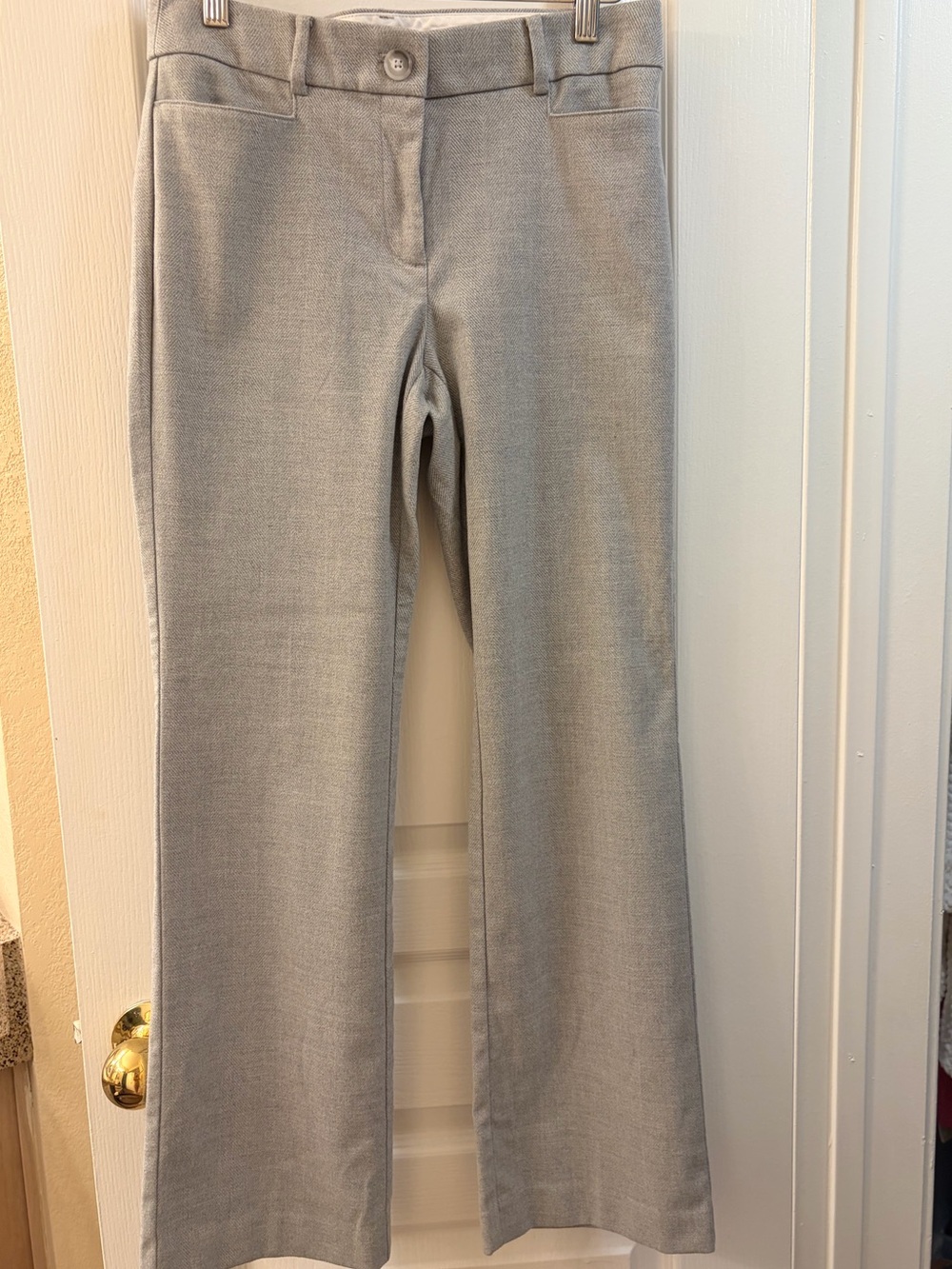 LOFT Light Gray Bootcut Dress Pants